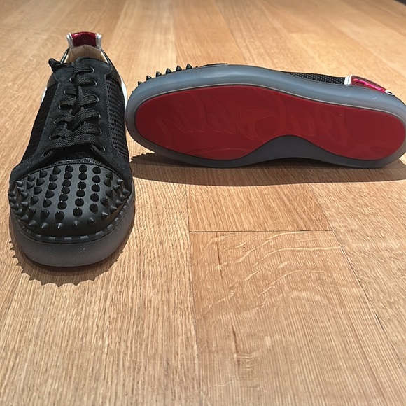 Christian Louboutin black Fun Louis Junior Soike sneakers. Worn 1x - Picture 4 of 5